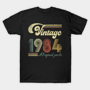 Retro Vintage 1984 40th Birthday Gift Men Women 40 Years Old T-Shirt